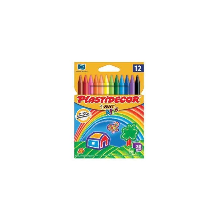 Plastidecor Ceras Kids Colores Surtidos Estuche 12 Unidades