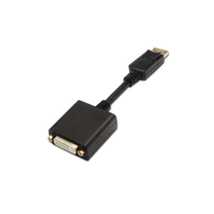 AISENS - CONVERSOR DISPLAYPORT A DVI SINGLE LINK, DP/M-DVI/H, NEGRO, 15CM