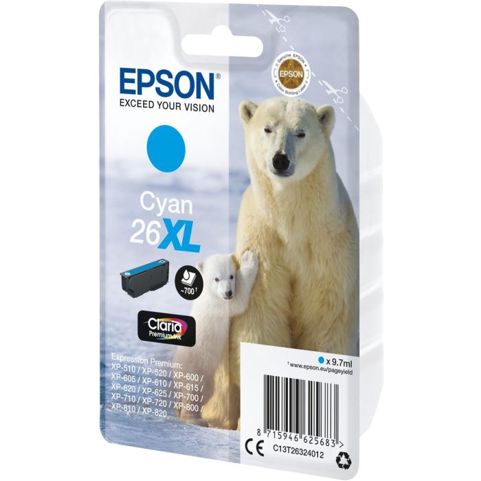Epson Claria Premium Cartucho Cian 26XL Alta Capacidad Expression Premium XP-510 1