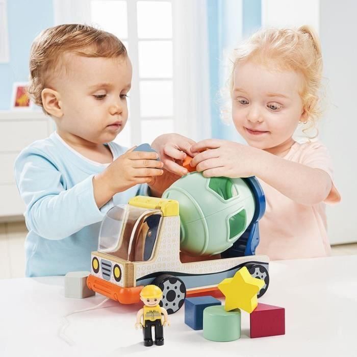 Vehículo de Construcción para Clasificación - TOP BRIGHT - Colores - Formas - Tambor Mezclador de Hormigón - 360 Grados 2 Vehículo de Construcción para Clasificación - TOP BRIGHT - Colores - Formas - Tambor Mezclador de Hormigón - 360 Grados 2