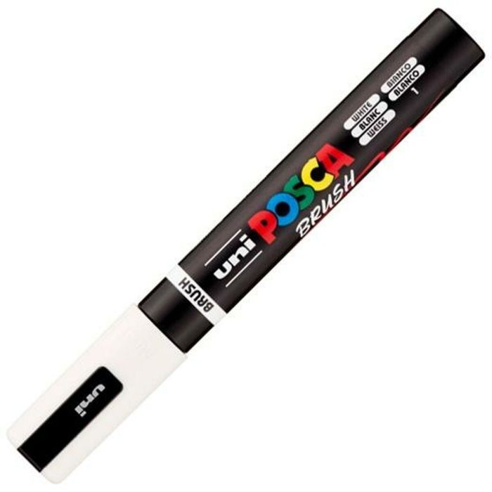 Marcador BRUSH POSCA PC-5BR Blanco (6 Unidades) 1