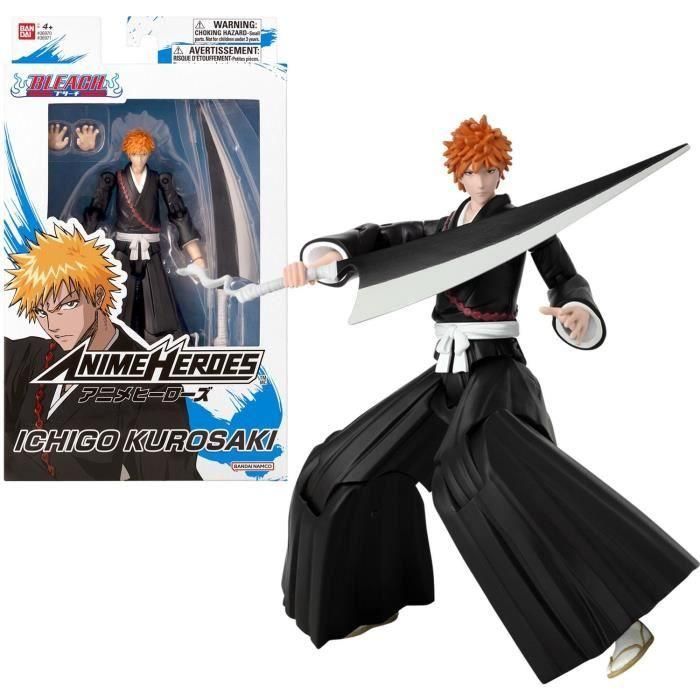 Bandai - Anime Heroes - Bleach - Figura Anime Heroes 17 cm - Kurosaki Ichigo - 36971 Multicolor