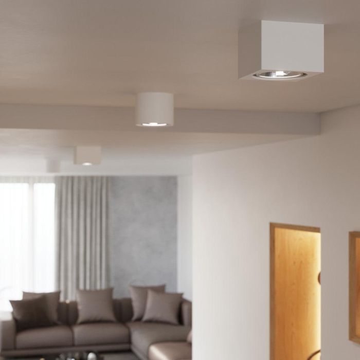 Lámpara de Techo Seida SOL-SL.0850 Plafón Cerámico Cuadrado para Iluminación de Interiores, Diseño Único y Puntos de Luz Originales 7