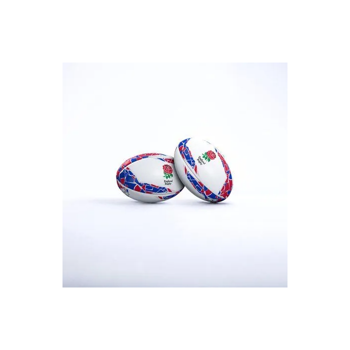 Gilbert GIL5024686378876 Balón de Rugby Inglaterra Talla 5 con Soporte