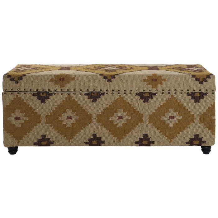 Arcón Home ESPRIT Beige Mostaza Algodón 120 x 40 x 45 cm 1