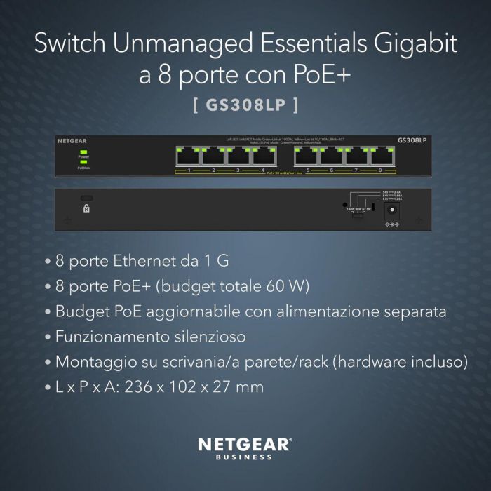 Switch Netgear GS308LP-100EUS 5