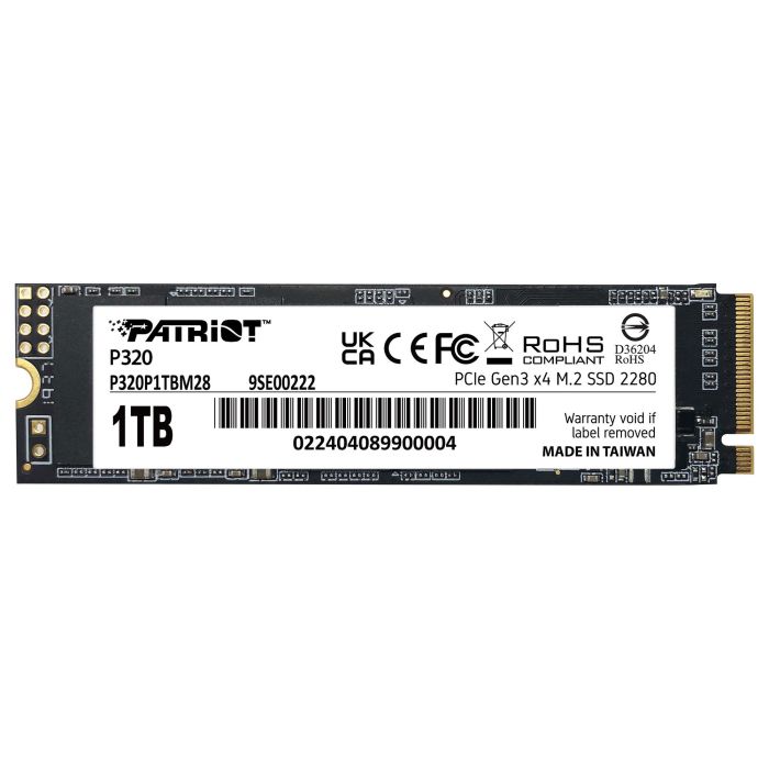 Patriot P320 1 TB M.2 NVMe PCIe 3.0 x4 2280 SSD 0 Patriot P320 1 TB M.2 NVMe PCIe 3.0 x4 2280 SSD 0