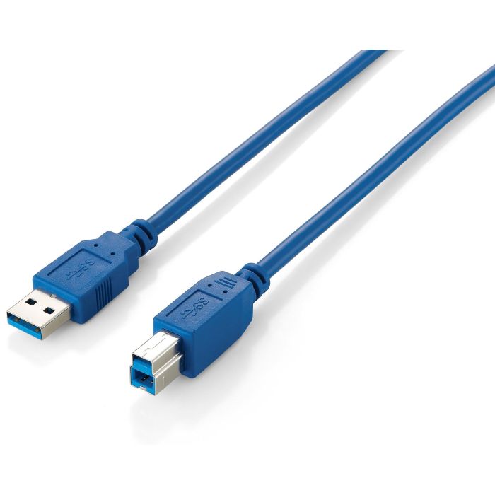 EQUIP Cable USB 3.0 Tipo A-B Macho/Macho 1.80m Azul