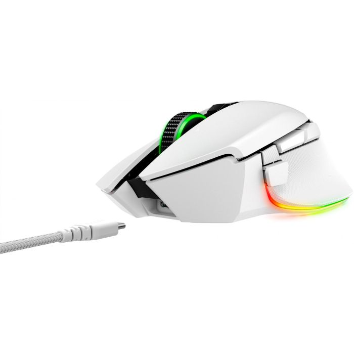 Razer Basilisk V3 Pro Ratón Gaming Inalámbrico Blanco, Óptico, Bluetooth/USB-C, 30000 DPI, 11 Botones Programables 5