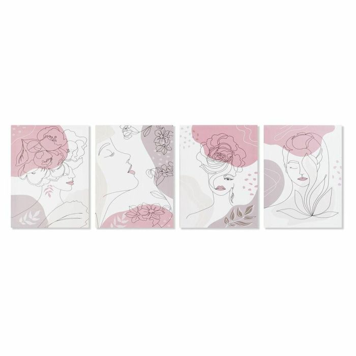 Cuadro Scandi DKD Home Decor Beige Rosa 1.8 x 40 x 30 cm (4 Unidades) Cuadro Scandi DKD Home Decor Beige Rosa 1.8 x 40 x 30 cm (4 Unidades)