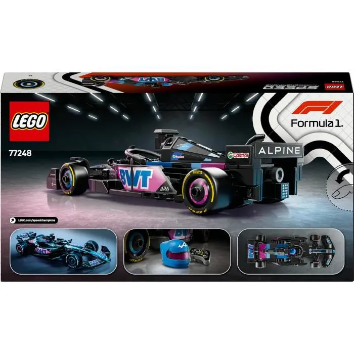 LEGO 77248 Coche de Carreras BWT Alpine F1 Team A524 Speed Champions Maqueta Construcción Fórmula 1 2024 con Minifigura Piloto 5
