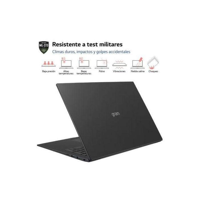 LG 17Z90R Portátil Ultraligero 17" WQXGA 144Hz Intel Core i7-1360P 32GB RAM 1TB SSD NVIDIA RTX 3050 Win 11 Home Negro 2