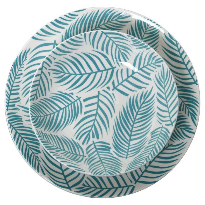 Vajilla Alexandra House Living Azul Porcelana 27 x 1 x 27 cm 4