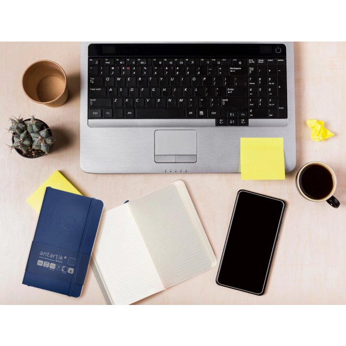 Antartik Cuaderno A6 Tapa Blanda Rayas Azul Marino 100 Hojas 80gr FSC 10