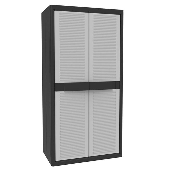 Terry Armario escobero 3900 qblack 89,7x53,7x180 cm Gris/negro Resina 4 baldas 15kg 0 Terry Armario escobero 3900 qblack 89,7x53,7x180 cm Gris/negro Resina 4 baldas 15kg 0