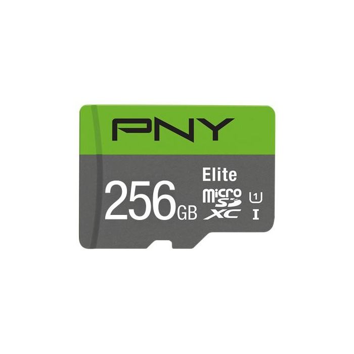 PNY MicroSDXC 256GB Elite Clase 10 U1 V10 para Grabación de Video en 4K y Full HD hasta 100MB/s (retail)