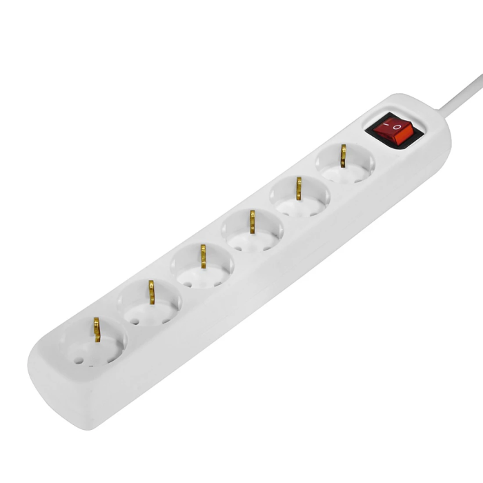 HAMA Home Regleta 6 Tomas Interruptor 1,4m Blanca