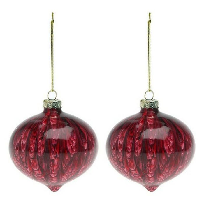 Bolas de Navidad (2 pcs) 112490 Marrón Rojo 8 cm (2 Unidades) 0 Bolas de Navidad (2 pcs) 112490 Marrón Rojo 8 cm (2 Unidades) 0