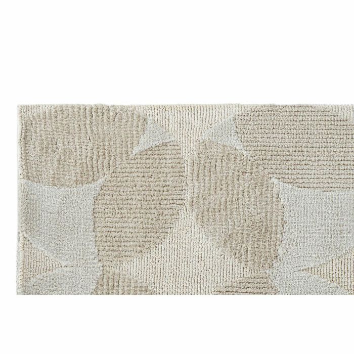 Alfombra DKD Home Decor Beige Poliéster Algodón Círculos (120 x 180 x 0.9 cm) 1