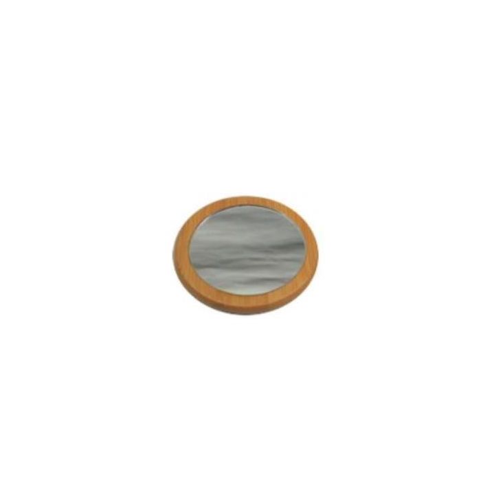 NaturaSpa Espejo Pequeño de Bambú, 7,5 cm, ideal para el bolso