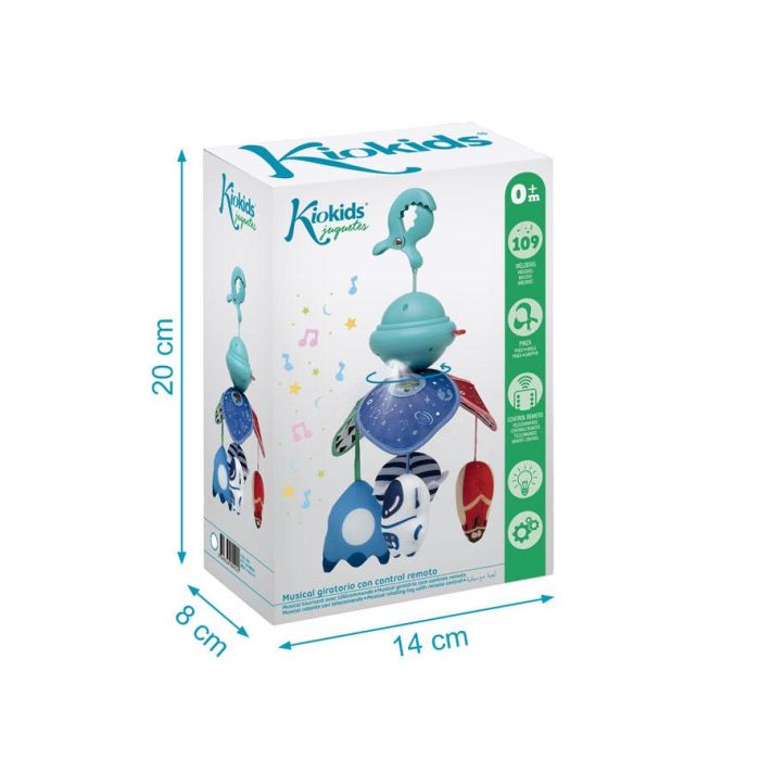KioKids Móvil Musical para Carrito Bebé El Espacio con Control Remoto, 109 Melodías, Luz y Figuras Colgantes +0 Meses 4 KioKids Móvil Musical para Carrito Bebé El Espacio con Control Remoto, 109 Melodías, Luz y Figuras Colgantes +0 Meses 4