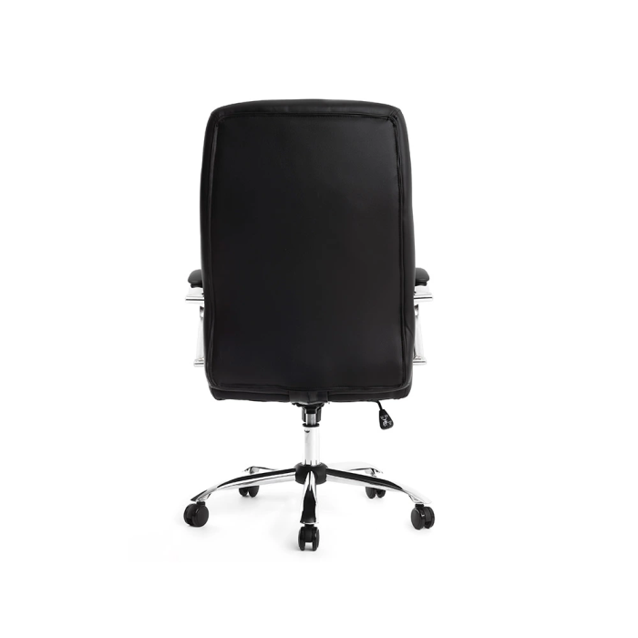 Q-connect Silla de Dirección Vero NA Simil Piel Base Metálica Ruedas Premium Negro Ancho 63 cm x Profundidad 70 cm x Altura 116-124 cm 6