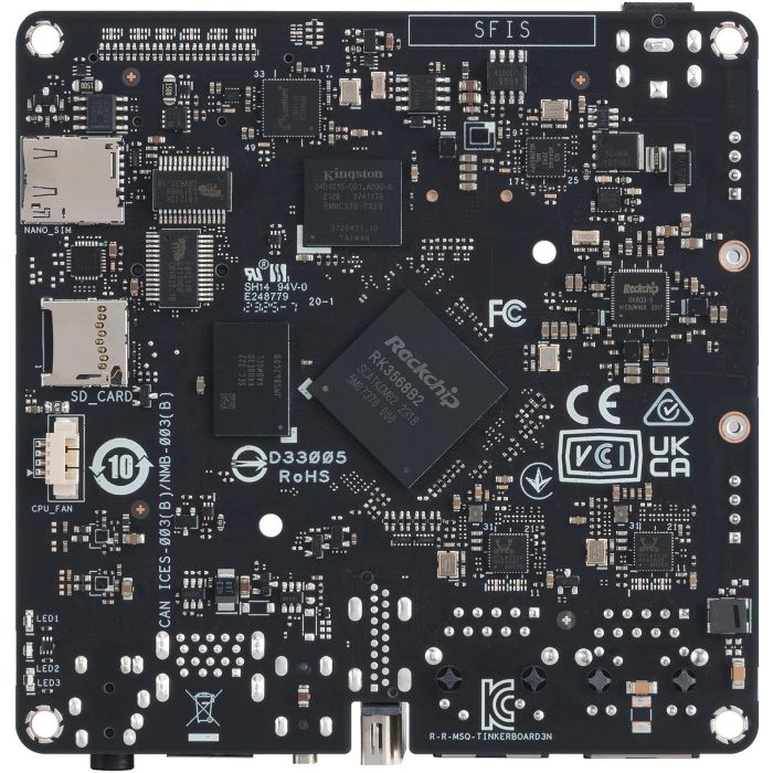 ASUS Tinker Board 3N PLUS/4G/32G Placa de Desarrollo Rockchip RK3568, 4GB RAM, 32GB eMMC, Múltiples Puertos para Proyectos 3