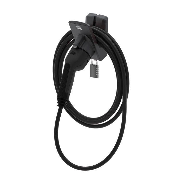 DEFA eConnect Soporte de Pared para Cable de Carga Tipo 2 – Unidad de Acoplamiento, Antirrobo, Protección Agua/Suciedad