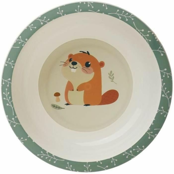 Thermobaby AAAOY87759 Set de Comida para Microondas - Castor - Plato, Bol, Taza 2