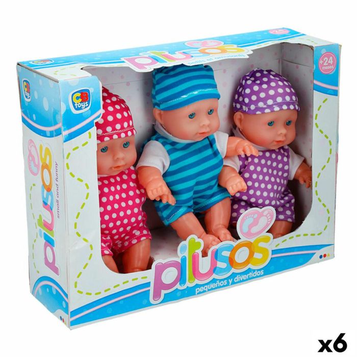 Set Muñecas Colorbaby Pitusos 3 Piezas 20 cm 13 x 20 x 6,5 cm 6 Unidades