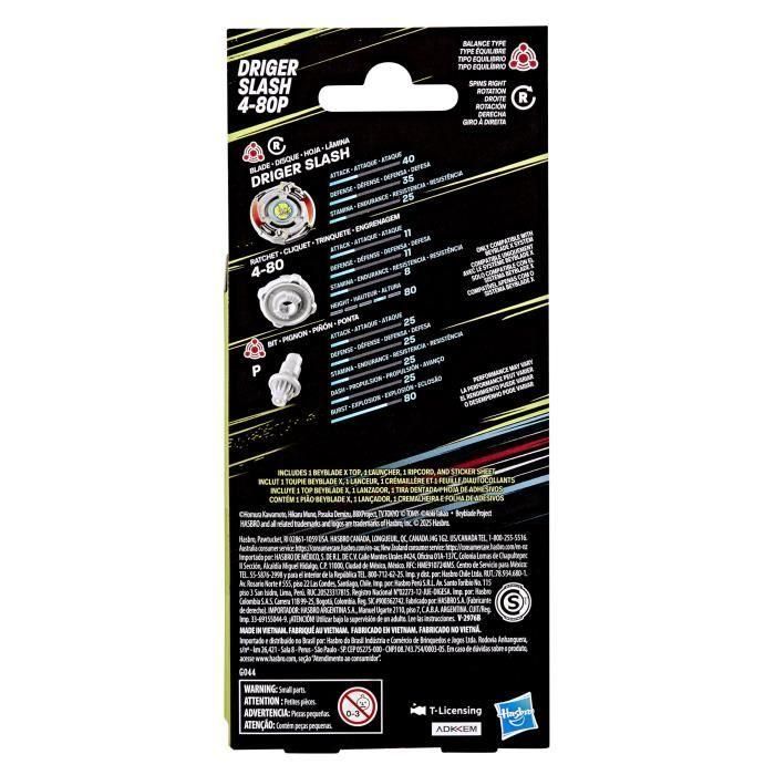 Beyblade X Starter Pack X-Over Project Driger Slash 4-80P, peonza y lanzador de tipo equilibrio, a partir de 8 años 3 Beyblade X Starter Pack X-Over Project Driger Slash 4-80P, peonza y lanzador de tipo equilibrio, a partir de 8 años 3