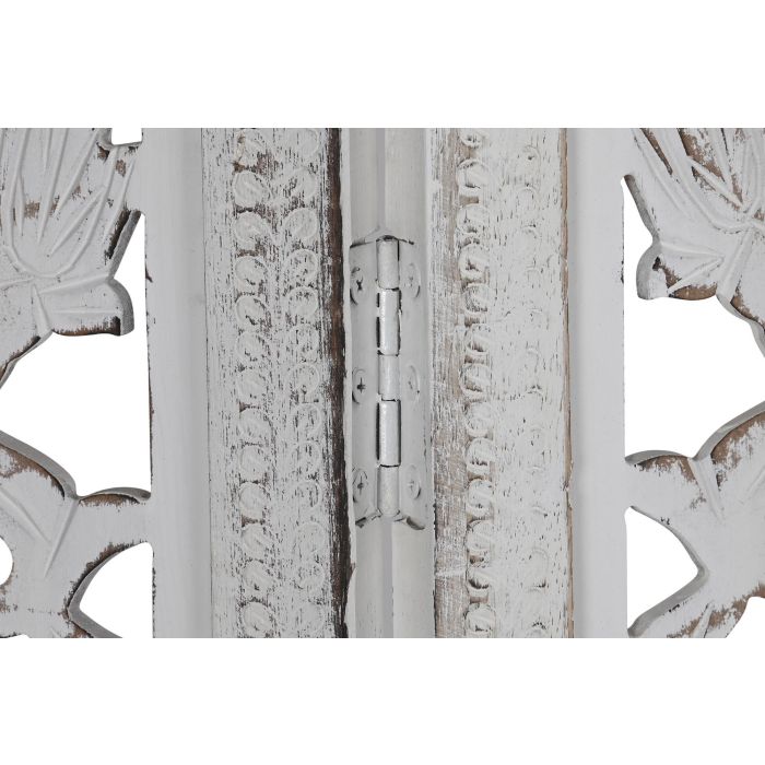 Biombo DKD Home Decor Blanco Madera de mango Madera MDF 150 x 2 x 180 cm 2