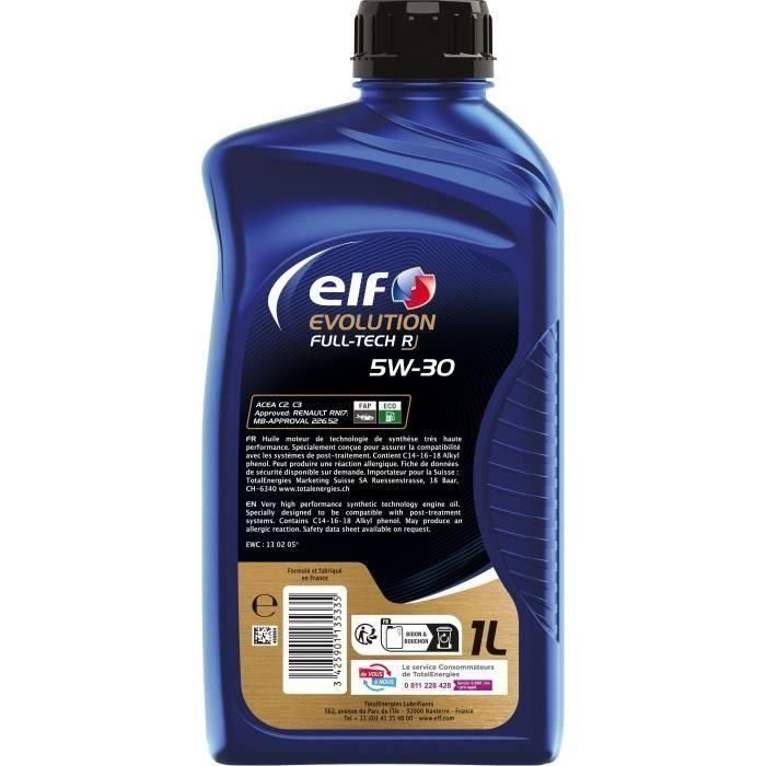 Aceite de motor - ELF - Evolution FULL-TECH R 5W-30 - 1L 1 Aceite de motor - ELF - Evolution FULL-TECH R 5W-30 - 1L 1