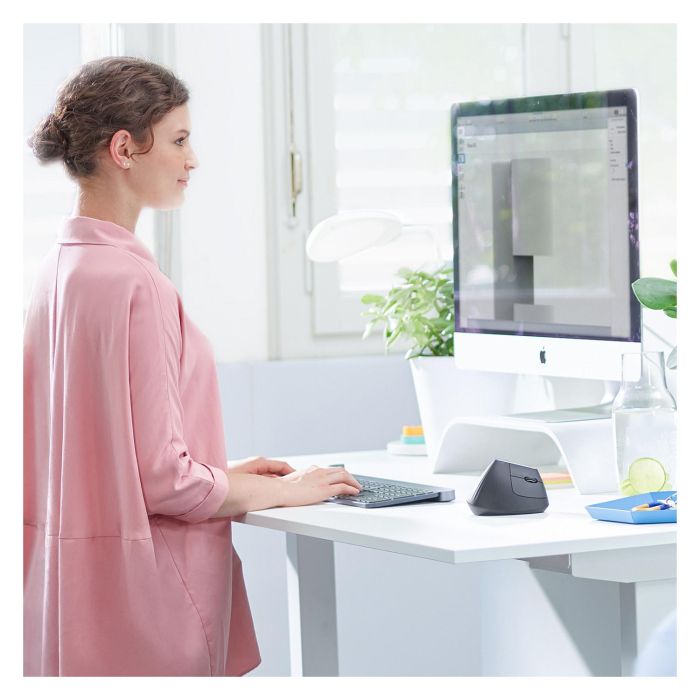 Logitech Ratón MX Vertical Inalámbrico Bluetooth Ergonómico Avanzado 4000 DPI Batería Recargable 6