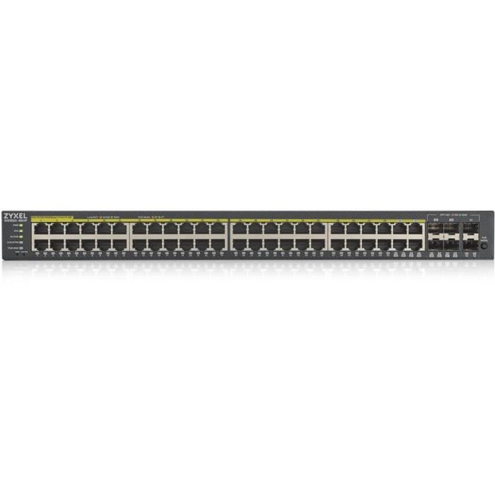 Zyxel GS1920-48HPV2 Switch Gestionado Gigabit Ethernet 44 Puertos PoE 375W Negro GS192048HPV2-EU0101F 1 Zyxel GS1920-48HPV2 Switch Gestionado Gigabit Ethernet 44 Puertos PoE 375W Negro GS192048HPV2-EU0101F 1