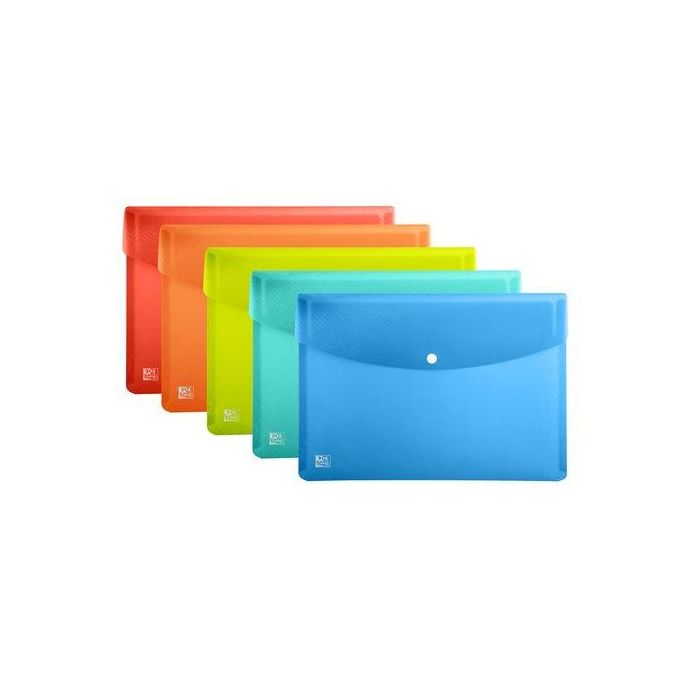 Dosier Sobre Oxford/Elba Urban Pp Translucido Broche A5 Surtido (5 Colores) (Set de 10)