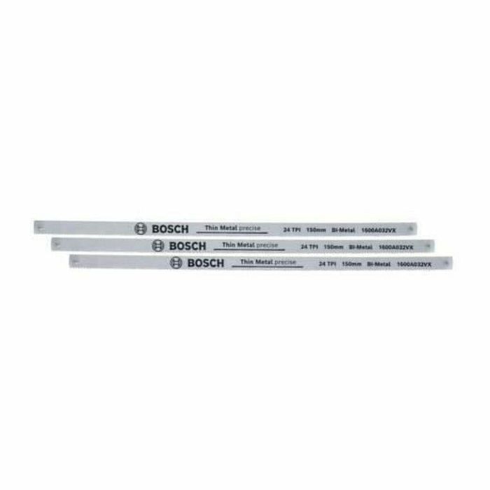 Bosch BOS4053423302110 Juego 3 Hojas Sierra Recíproca Precise 150 mm Bimetálicas Duraderas Para Metal, Plástico y Madera