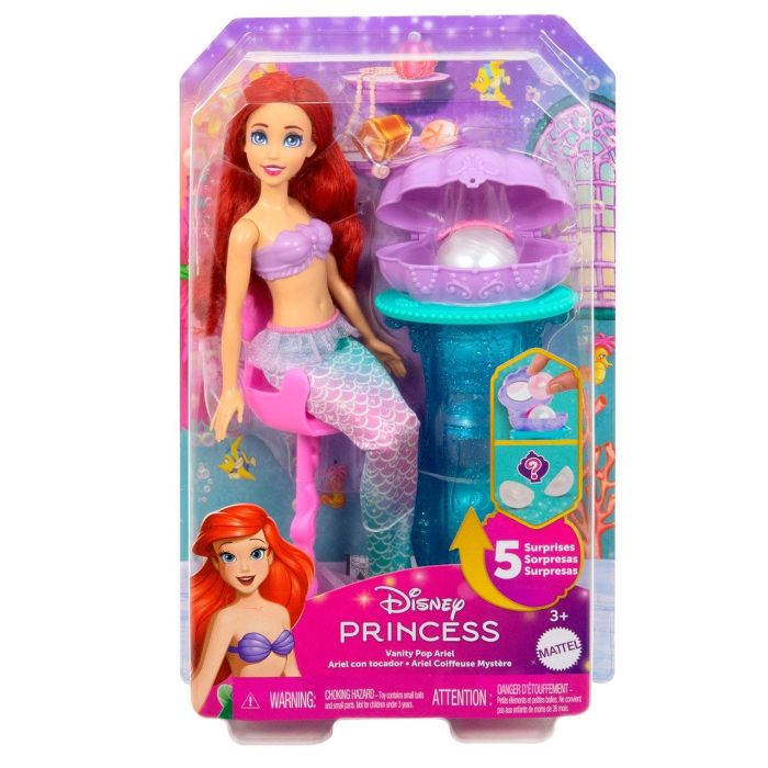 Muñeca Ariel Con Tocador Jbf86 Disney Princess 1