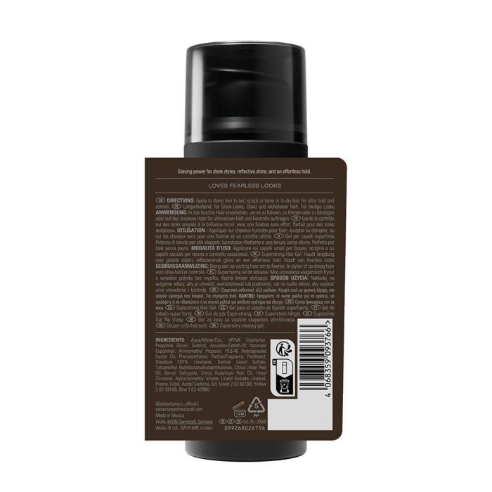 Sebastian Professionals Gel Liquid Steel Fijación Extrafuerte y Duradera para Cabello con Brillo Metálico, 140 ml Sebastian Professionals Gel Liquid Steel Fijación Extrafuerte y Duradera para Cabello con Brillo Metálico, 140 ml