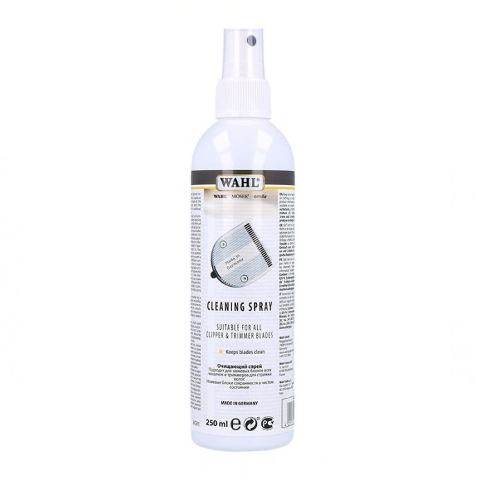 Wahl Moser Spray Limpiador para Cuchillas 250 ml (4005-7052) - Limpieza y Prevención de Corrosión Wahl Moser Spray Limpiador para Cuchillas 250 ml (4005-7052) - Limpieza y Prevención de Corrosión