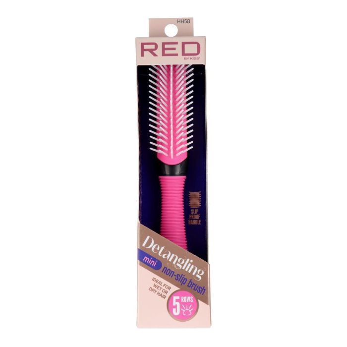 Red Kiss Detangling Non-Slip Mini Brush 5 Rows Red Kiss Detangling Non-Slip Mini Brush 5 Rows