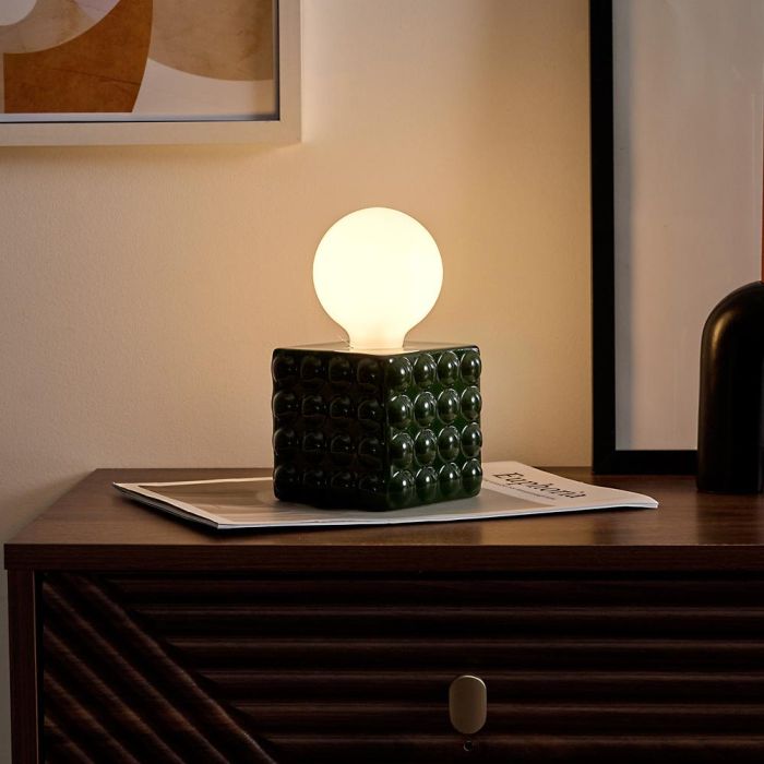 Lámpara Cerámica Verde Home Deco Factory 1 Lámpara Cerámica Verde Home Deco Factory 1