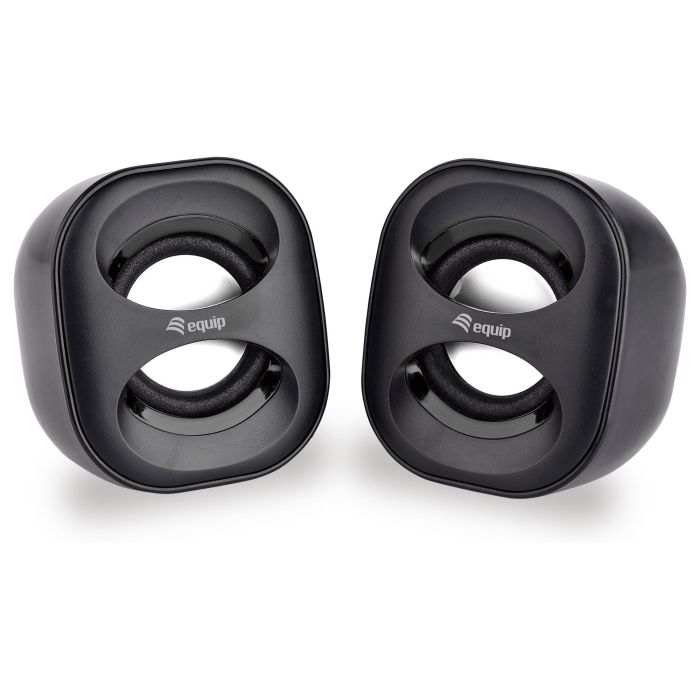Equip Altavoces 2.0 Mini Negro para PC con Sonido Potente y Conexión USB/Jack 3.5mm Equip Altavoces 2.0 Mini Negro para PC con Sonido Potente y Conexión USB/Jack 3.5mm