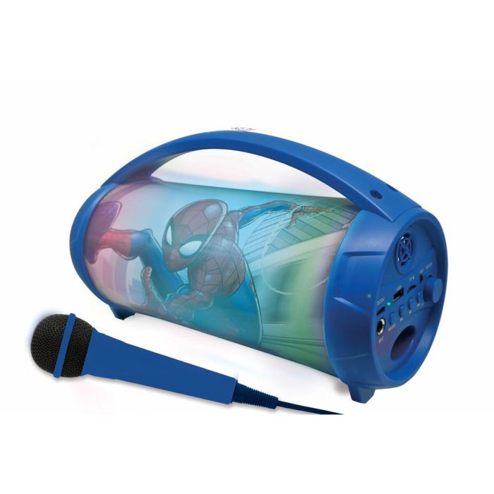 Lexibook LEX3380743105857 Altavoz Bluetooth Inalámbrico Iluminado con Micrófono Spider-Man 5 Lexibook LEX3380743105857 Altavoz Bluetooth Inalámbrico Iluminado con Micrófono Spider-Man 5