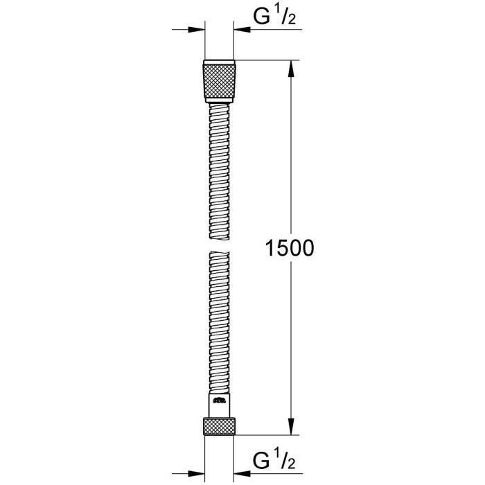 Manguera de ducha - GROHE - VitalioFlex - 1,5 m - Metal - Cromo 1 Manguera de ducha - GROHE - VitalioFlex - 1,5 m - Metal - Cromo 1
