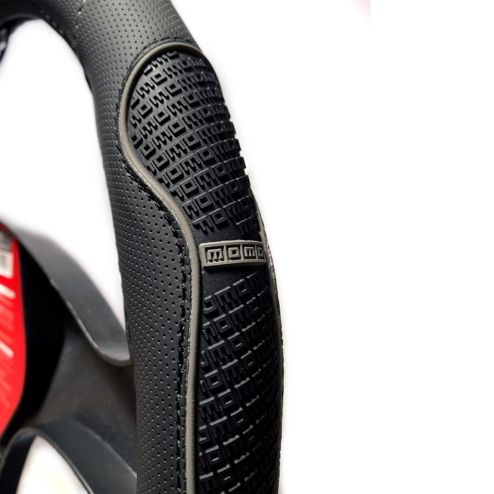 Funda Volante Momo Supergrip Universal Negro Y Gris 38-39 cm MOMLSWC014BG 2 Funda Volante Momo Supergrip Universal Negro Y Gris 38-39 cm MOMLSWC014BG 2
