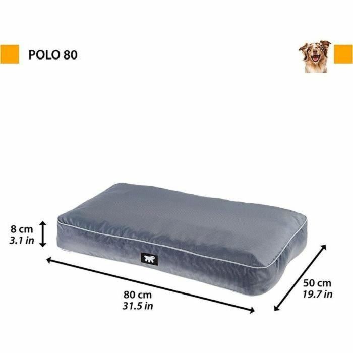 Ferplast FER8010690171951 Cojín para perros Polo 80x50x8 cm Gris Antiarañazos 5