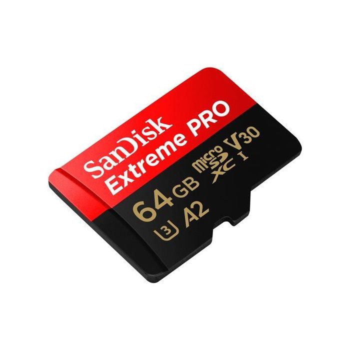 SanDisk Tarjeta Memoria MicroSDXC Extreme Pro 64 GB UHS-I U3 V30 A2 para Video 4K Cámaras y Drones (200 MB/s) 1 SanDisk Tarjeta Memoria MicroSDXC Extreme Pro 64 GB UHS-I U3 V30 A2 para Video 4K Cámaras y Drones (200 MB/s) 1
