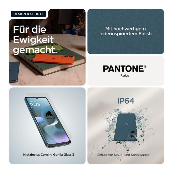 Motorola moto g06 - Smartphone 6.88" FHD+ 120Hz, 4GB RAM 256GB, Cámara 50MP, Android 15, Batería 5200 mAh, Azul Tapestry, 4G LTE, NFC 6