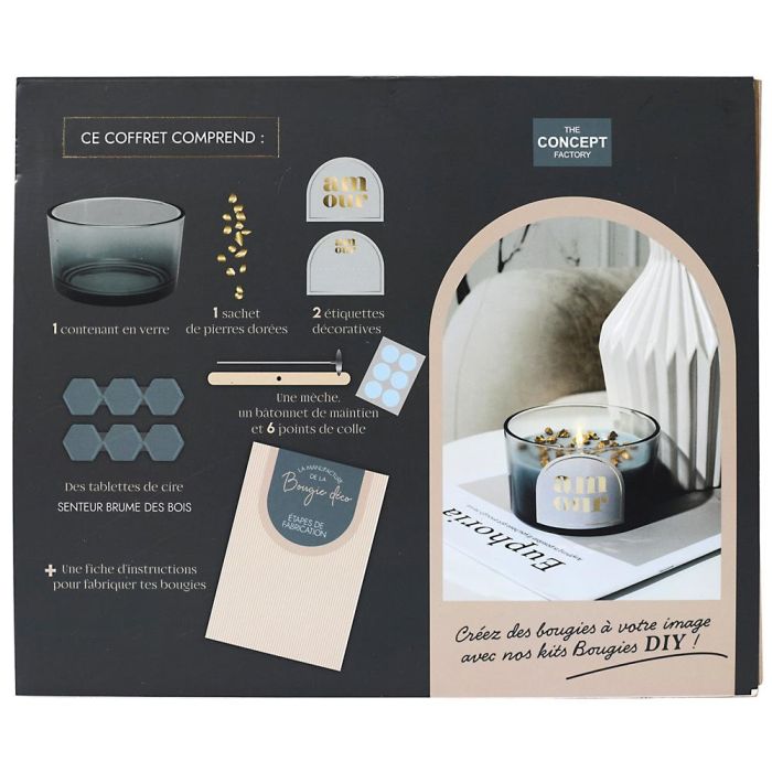 The Concept Factory Kit Hacer Vela Piedras Doradas Colección Bougie Material Vidrio Cristal Máquina 3